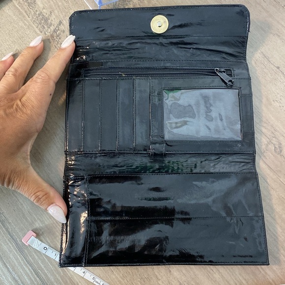 Vintage Black Eel Leather Clutch / Wallet - Picture 3 of 4